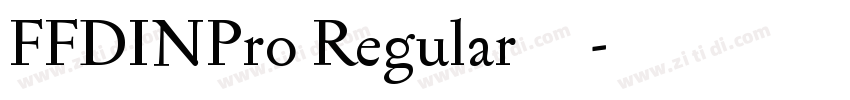 FFDINPro Regular 语言字体转换